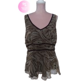 Ellos mintás, flitteres felső