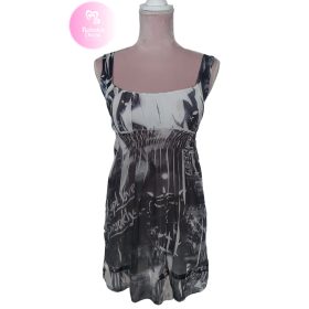 Szürke mintás áttetsző felső