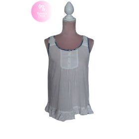 Virágos szegélyű top