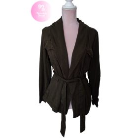 H&M khaki megkötős blézer