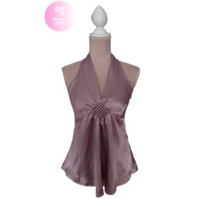 Vila lila selyem hatású felső