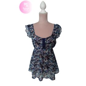 Gina Tricot virágos áttetsző felső