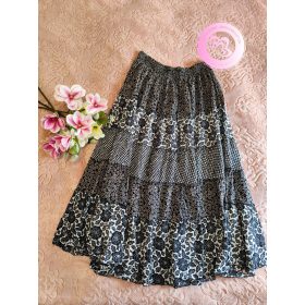 Lindex fekete mintás maxi szoknya