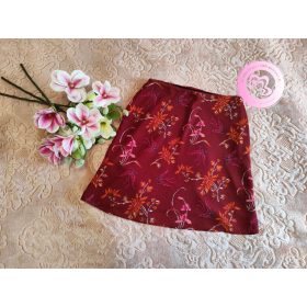 ELL woman bordó mintás szoknya
