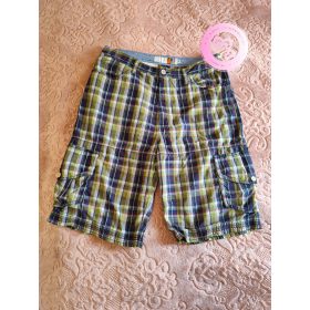 Indigo kockás férfi térdnadrág