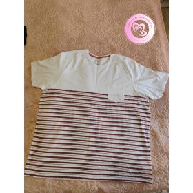 Identic csíkos pamut póló