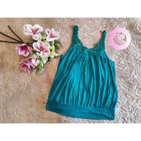 H&M zöld flitteres top