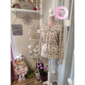 Haust mintás kapcsos kardigán